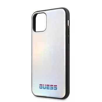 Guess Apple iPhone 11 Pro Iridescent Cover Silber