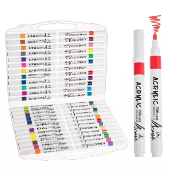 iLike Marker Set 60 Colors Dual-Tip Professional Drawing Markers Multicolor