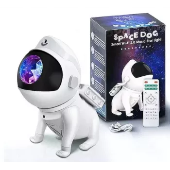 Elight G6 Space Dog Nebula-Effekt Wand- & Deckenprojektor mit Lautsprecher, Bluetooth-App, Fernbedienung, Weiß