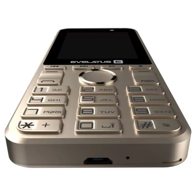 Evelatus Tron GLD Dual-SIM-Funktionstelefon Gold