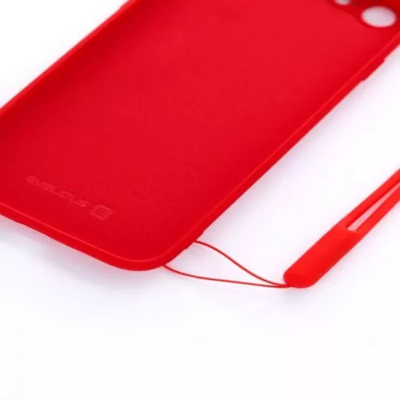 Evelatus Apple iPhone 7/8/SE2020/SE2022 Soft Touch Silikonhülle mit Band Rot