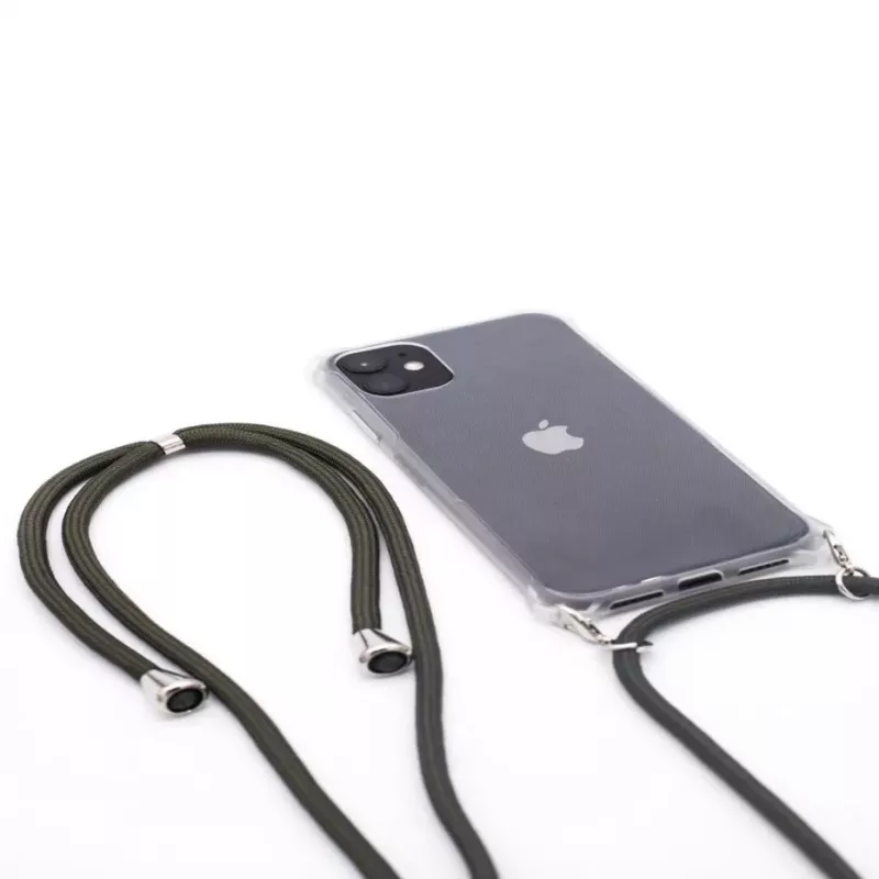 Evelatus Apple iPhone 11 Pro Max Hülle mit Band Grün Transparent