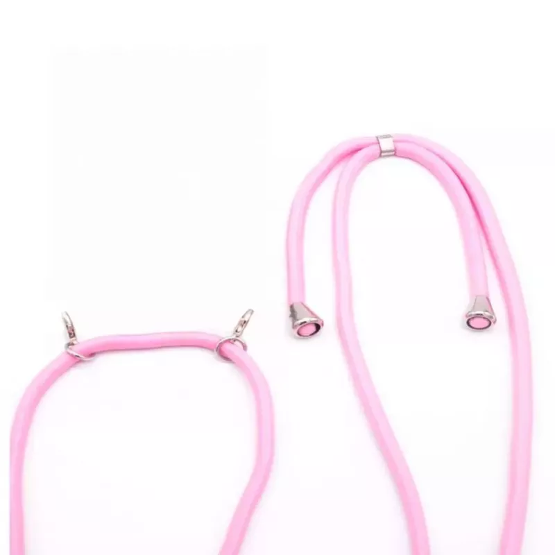 Evelatus Apple iPhone XR Hülle mit Band Pink Transparent