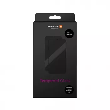 Evelatus Screen Protector für Xiaomi Poco M3 Pro / M3 Pro 5G - 0,33 mm flaches klares gehärtetes Glas mit Japan-Kleber, antistatisch