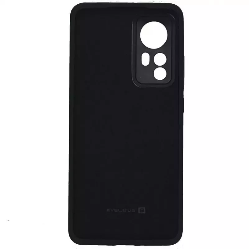 Evelatus Xiaomi 12 Pro Premium Soft Touch Silikonhülle Schwarz