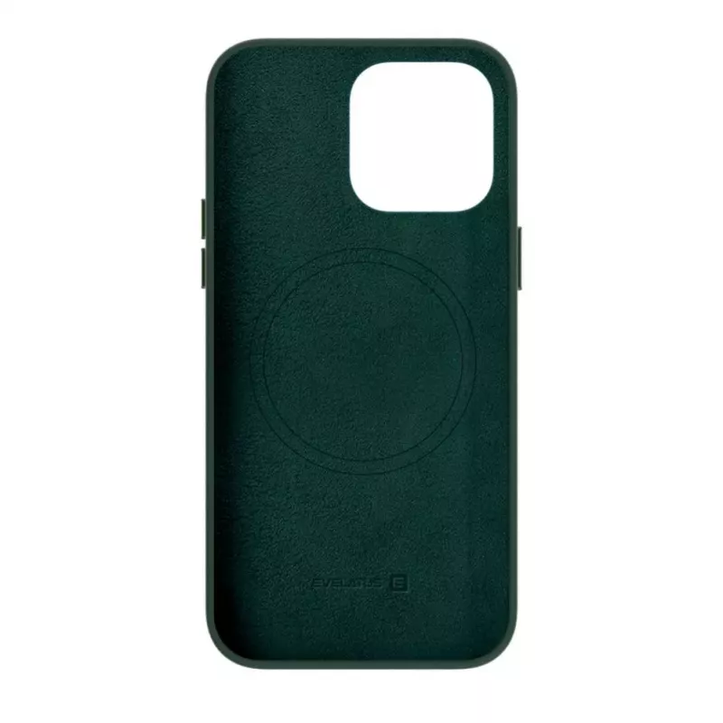 Evelatus Apple iPhone 14 Pro Max Genuine Leather Case mit MagSafe Dunkelgrün