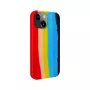 Evelatus Apple iPhone 14 Silikonhülle Mehrfarbig Regenbogen