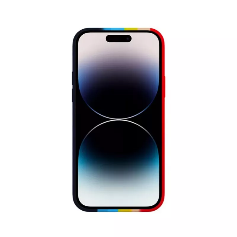 Evelatus Apple iPhone 14 Pro Silikonhülle Mehrfarbig Regenbogen