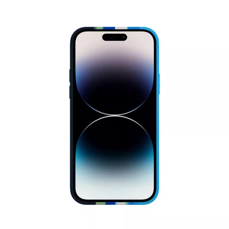 Evelatus Apple iPhone 14 Pro Max Silikonhülle Mehrfarbig Blau