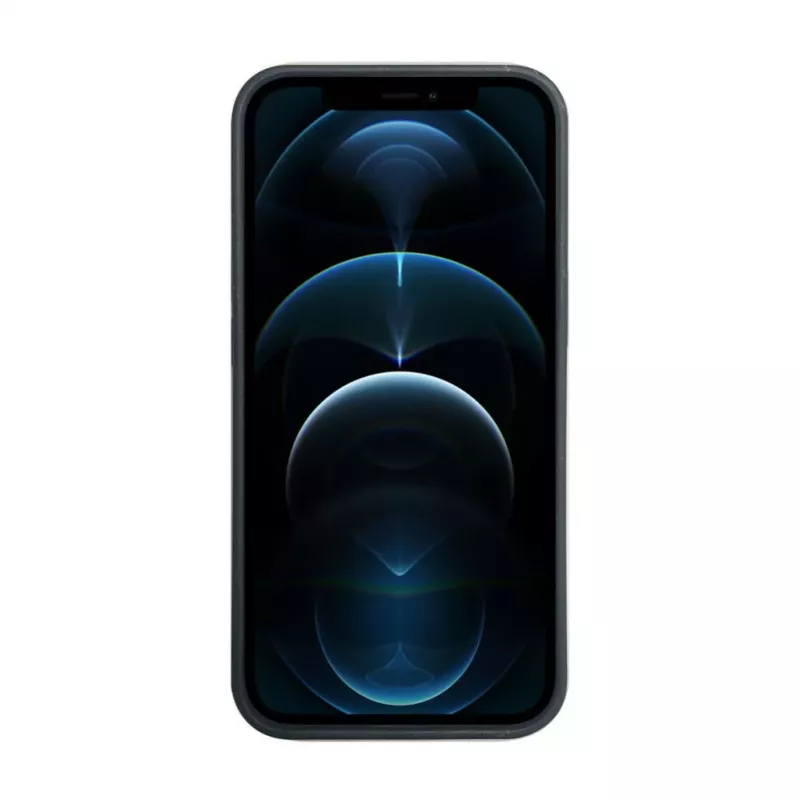 iLike Apple iPhone 12 Pro Max Silikon-Kunststoff-Hülle Eco Print Design Schwarz