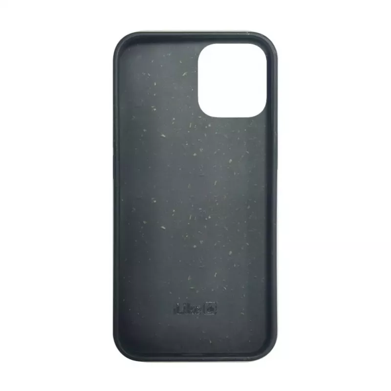 iLike Apple iPhone 12 Pro Max Silikon-Kunststoff-Hülle Eco Print Design Schwarz