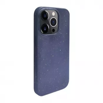iLike Apple iPhone 13 Pro Max Silikon-Kunststoff-Hülle Eco Print Design Blau
