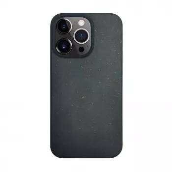 iLike Apple iPhone 13 Pro Max Silikon-Kunststoff-Hülle Eco Print Design Schwarz