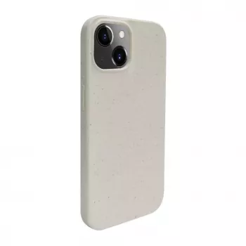 iLike Apple iPhone 14 Silicone Plastic Case Eco Print Design White