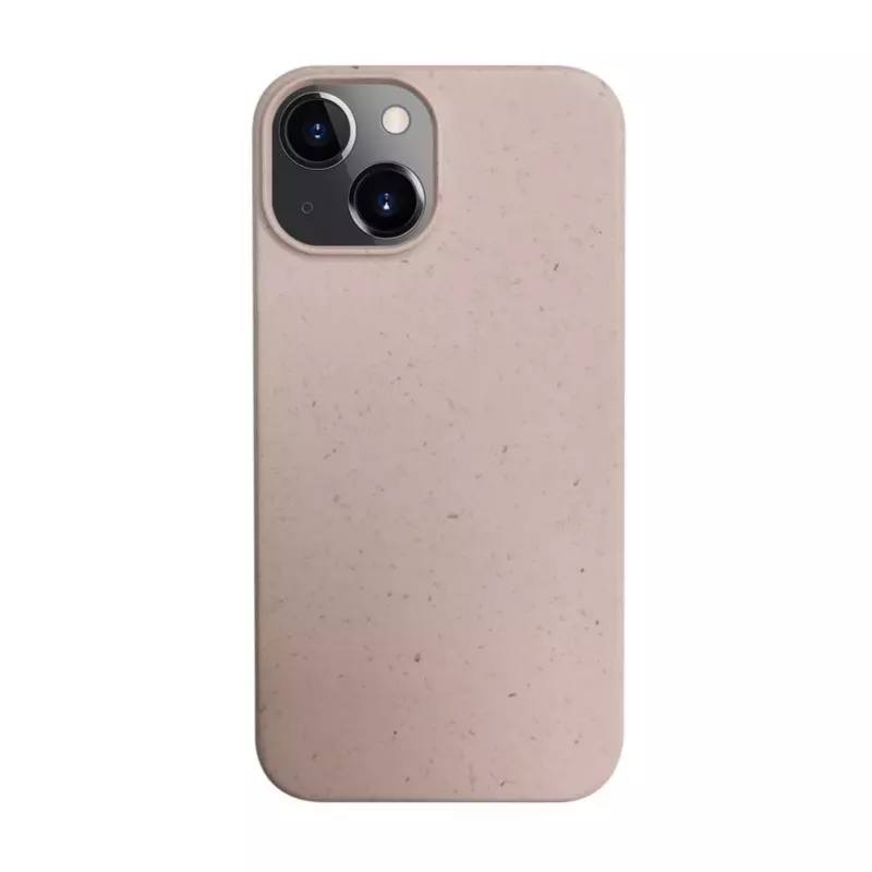iLike Apple iPhone 14 Silikon-Kunststoffhülle Eco Print Design Beige