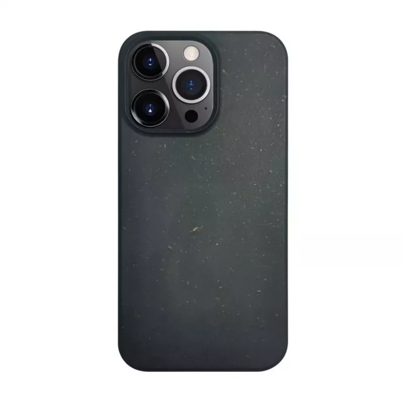 iLike Apple iPhone 14 Pro Max Silikon-Kunststoffhülle Eco Print Design Schwarz