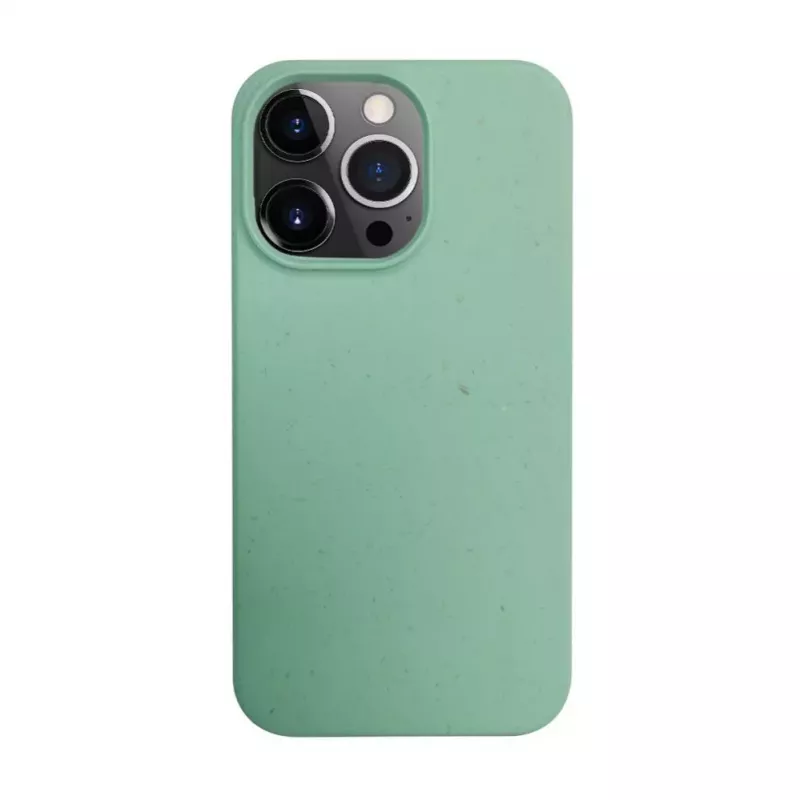 iLike Apple iPhone 14 Pro Max Silikon-Kunststoff-Hülle Eco Print Design Blume Grün