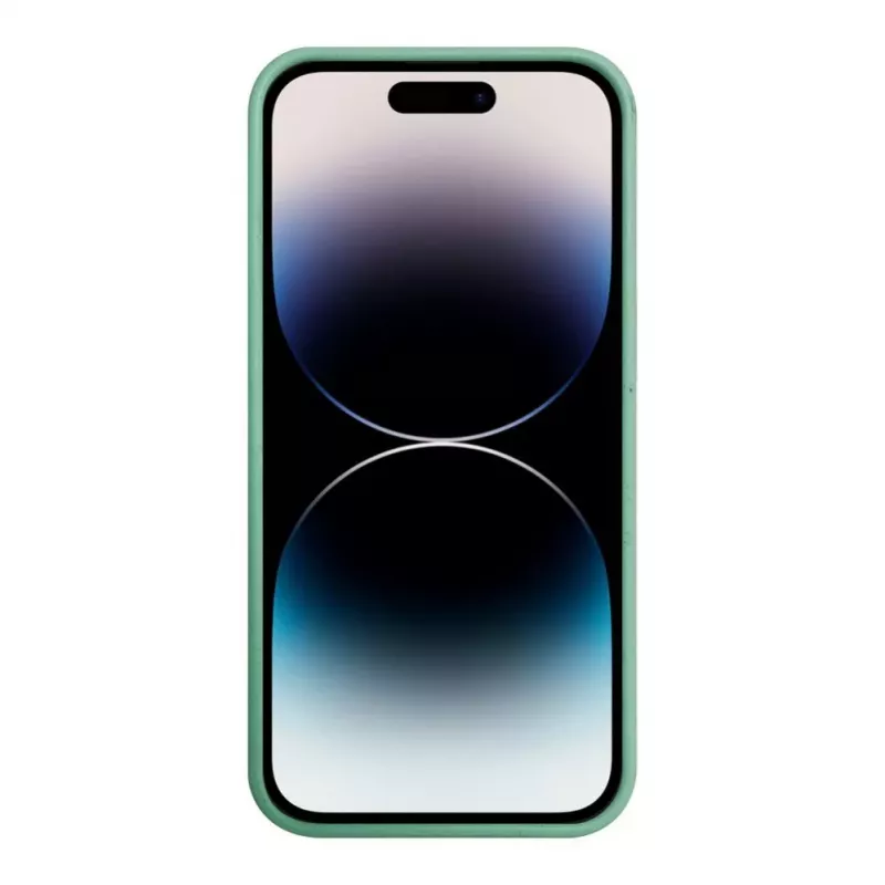 iLike Apple iPhone 14 Pro Max Silikon-Kunststoff-Hülle Eco Print Design Blume Grün
