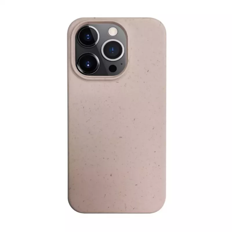iLike Apple iPhone 14 Pro Max Silikon-Kunststoff-Hülle Eco Print Design Beige