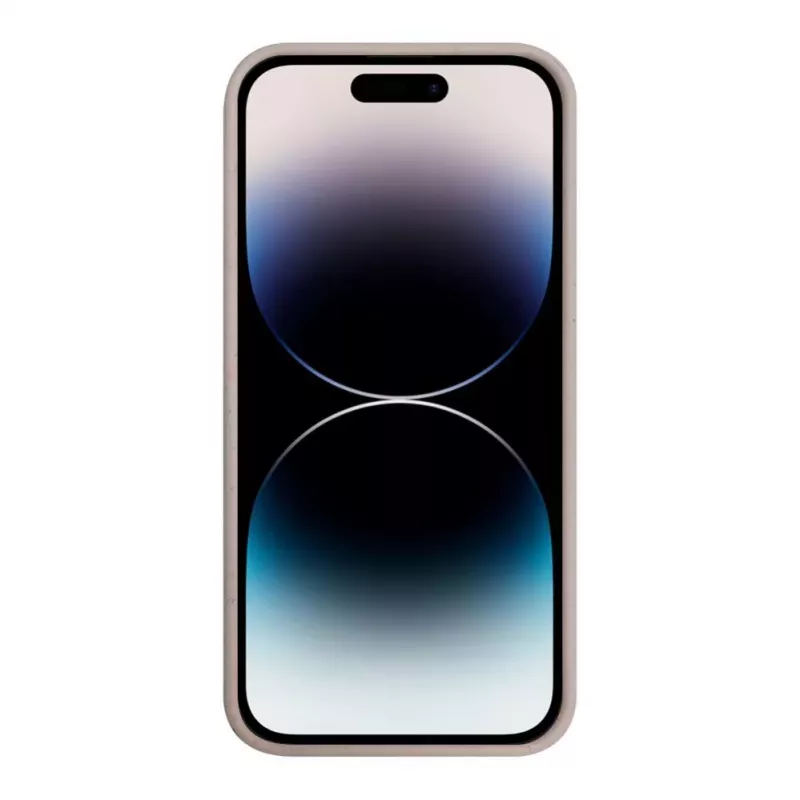 iLike Apple iPhone 14 Pro Max Silikon-Kunststoff-Hülle Eco Print Design Beige