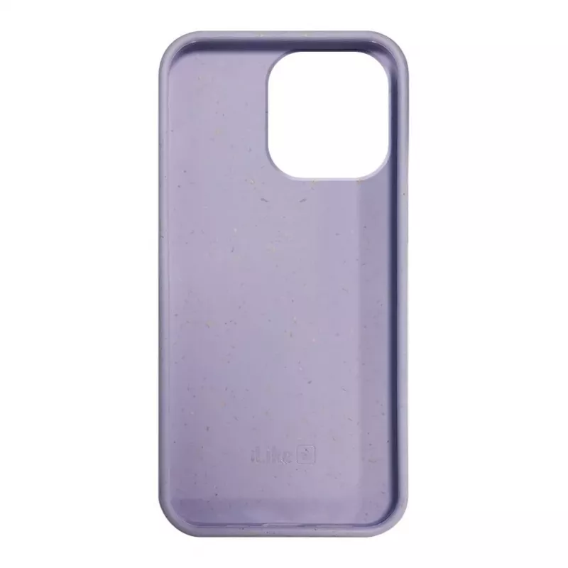 iLike Apple iPhone 14 Pro Silikon-Kunststoffhülle Eco Print Design Blume Lila