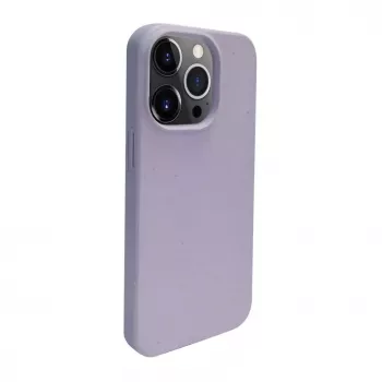iLike Apple iPhone 14 Pro Silikon-Kunststoffhülle Eco Print Design Blume Lila