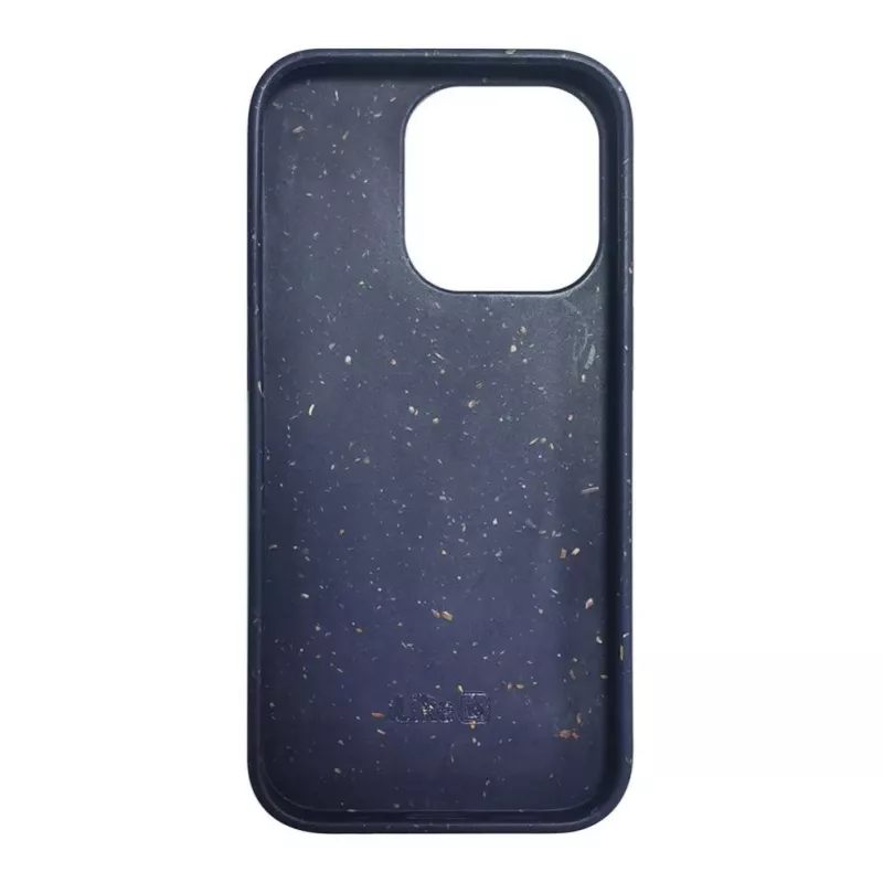 iLike Apple iPhone 14 Pro Silikon-Kunststoff-Hülle Eco Print Design Blau