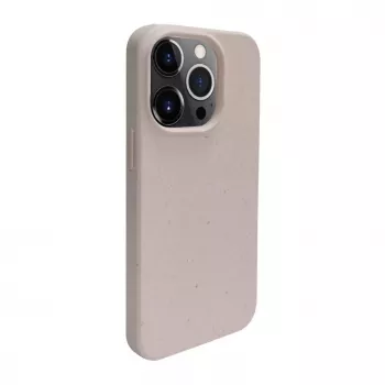 iLike Apple iPhone 14 Pro Silikon-Kunststoff-Hülle Eco Print Design Beige