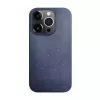 iLike Apple iPhone 14 Pro Max Silikon-Kunststoff-Hülle Eco Print Design Blau