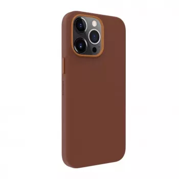 EVELATUS Apple iPhone 13 Pro Max Genuine Leather Case with MagSafe Braun