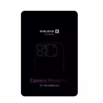 Evelatus Samsung Galaxy S23 Full Camera Lens Protector Armor – Gehärtetes Glas mit Aluminiumrahmen, 9H Härte, Schwarz