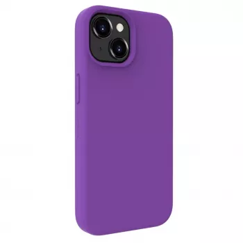 Evelatus Apple iPhone 15 Plus Premium Soft Touch Silikonhülle Tiefes Lila