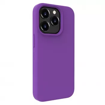 Evelatus Apple iPhone 15 Pro Premium MagSafe Soft Touch Silikonhülle Tiefes Lila