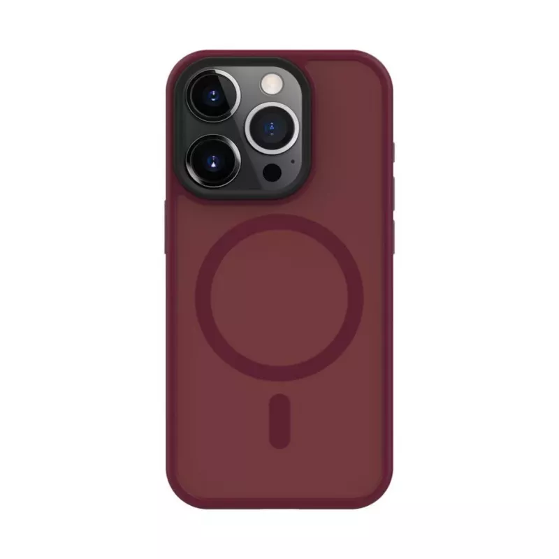 Evelatus Apple iPhone 15 Pro Hybrid Case mit MagSafe PC+TPU Plum