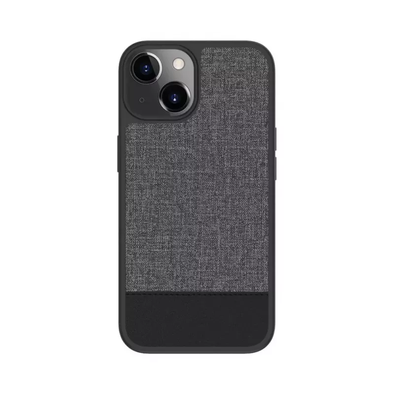Evelatus Apple iPhone 15 Plus Plastic Leather Magsafe Back Cover Gray