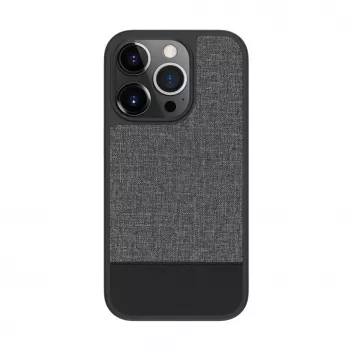 Evelatus Apple iPhone 15 Pro Max Plastic Leather MagSafe Back Cover Gray