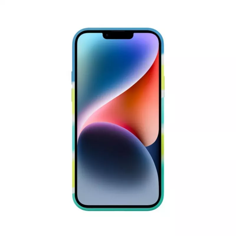Evelatus Apple iPhone 15 Plus Silikonhülle Mehrfarbig Gelb Grün