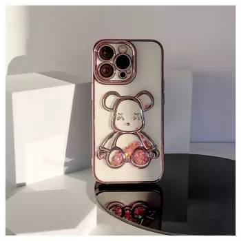 iLike Apple iPhone 13 Pro Silikonhülle Print Desire Bear Pink