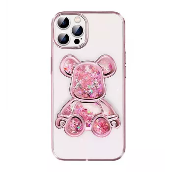 iLike Apple iPhone 13 Pro Silikonhülle Print Desire Bear Pink