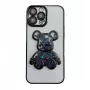 iLike Apple iPhone 15 Pro Silikonhülle Print Desire Bear Schwarz