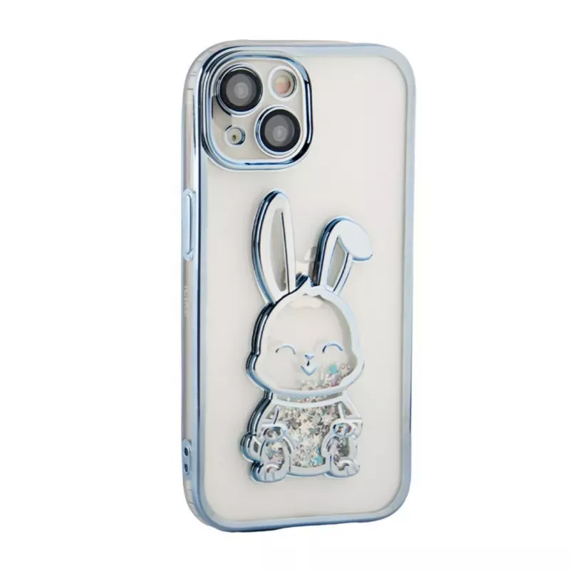 iLike Apple iPhone 13 Silikonhülle Print Desire Rabbit Blau