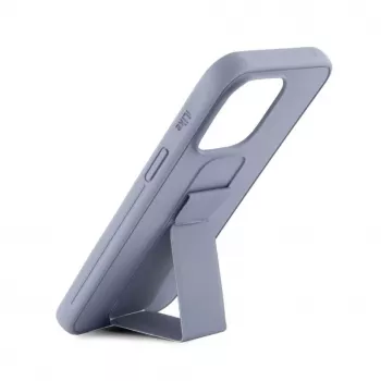 iLike Apple iPhone 15 Silikonhülle mit Standfuß Lila