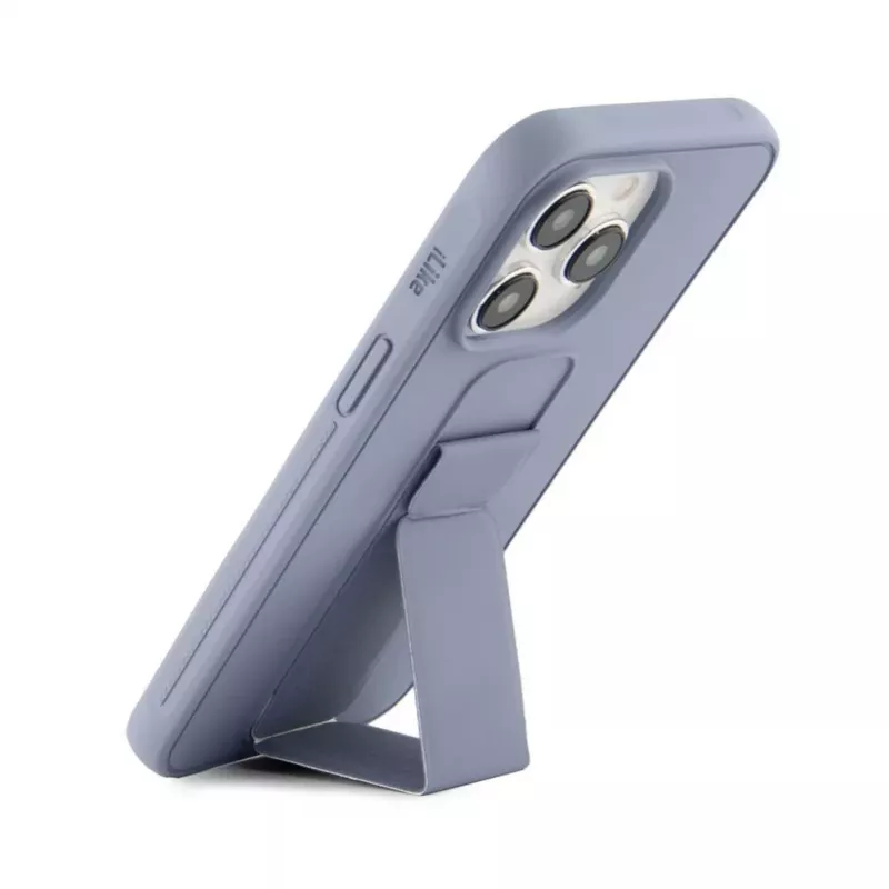 iLike Apple iPhone 15 Pro Silikonhülle mit Standfuß Lila