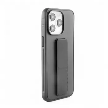 iLike Apple iPhone 15 Pro Max Silikonhülle mit Standfuß Schwarz