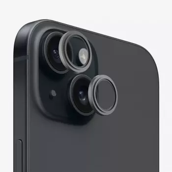 Evelatus Apple iPhone 15 Kamera-Linsenschutz Armor Schwarz