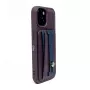 iLike Apple iPhone 15 Leder-Taschen-Ständer-Hülle Lila
