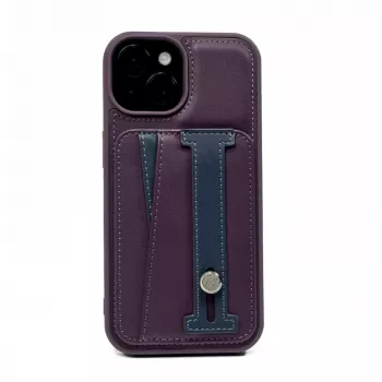 iLike Apple iPhone 15 Pro Max Leather Pocket Stand Cover Lila