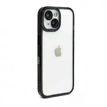 iLike Apple iPhone 15 Pro Max Stars Lens Acrylic Cover Black