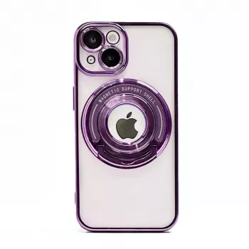 iLike Apple iPhone 15 Pro Max IH MagSafe Hidden Stand Cover Lila