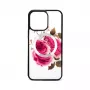 Evelatus Apple iPhone 14 Pro Lederetui mit Reißverschluss-Design Blumenweiß